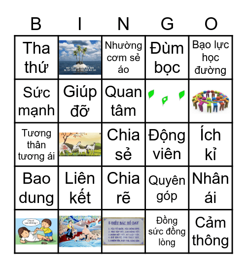 YEU THUONG - DOAN KET Bingo Card