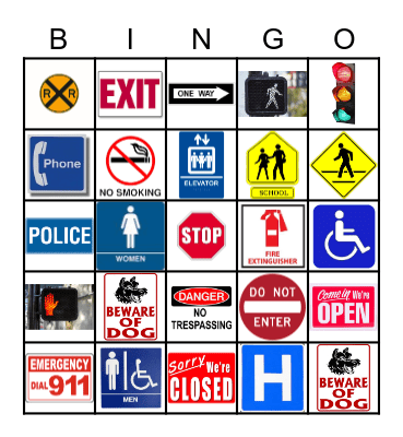 Community Sign Bingo Card