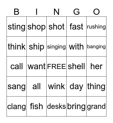 Unit 2 Week 4 Bingo Card