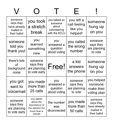 fill out the space if: Bingo Card