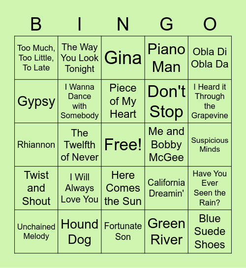 Happy Birthday Gram! Bingo Card