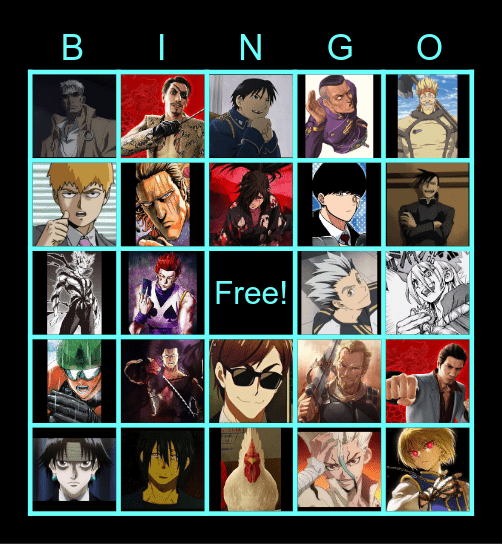 cool guys Bingo Card