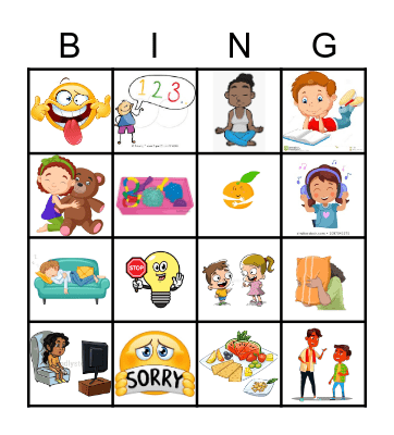 Coping Skills Bingo Card