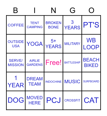 Lifepoint PN Bingo Card