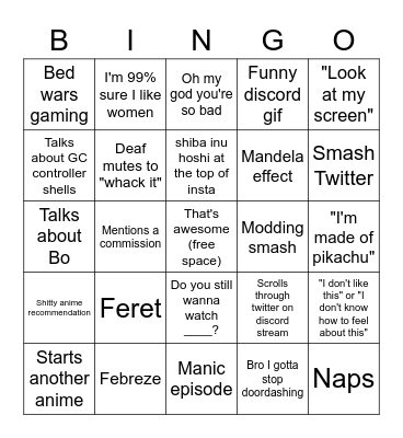 Joel Bingo Card