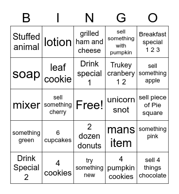 BINGO 10 17 20 Bingo Card