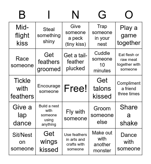 Hurricane Monster Bingo 1 Bingo Card