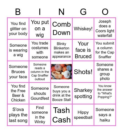 Decorative M-f-ing Gourd BINGO Card