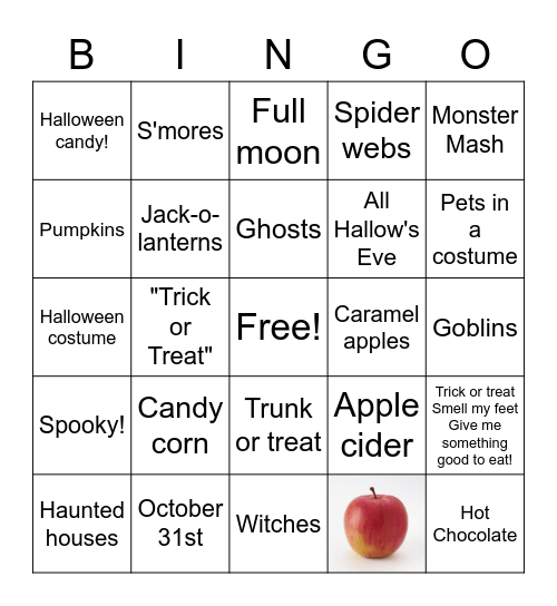 Julie's Halloween Bingo Challenge Bingo Card