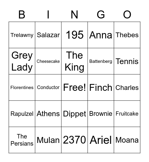 Trivia Birthday Bingo Card