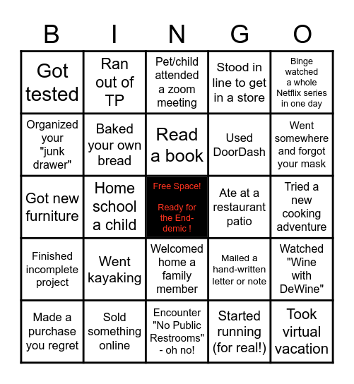 DFI Bingo Card