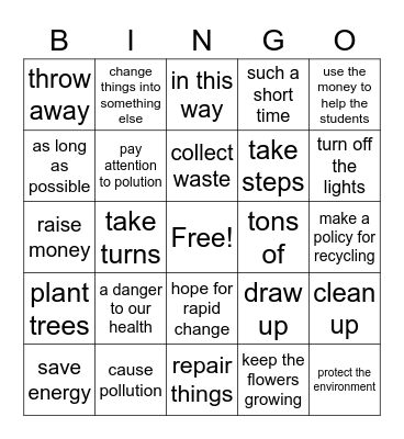9AM12-词组 Bingo Card