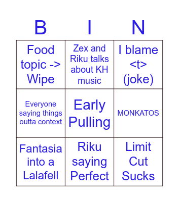 TEA STATIC Bingo Card