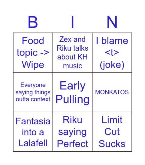 TEA STATIC Bingo Card