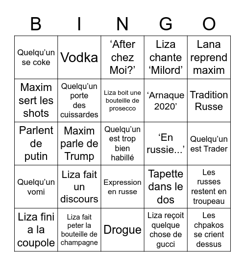 CHPAKO’S Bingo Card