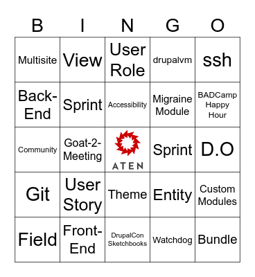 BADCamp 2020 Bingo Card