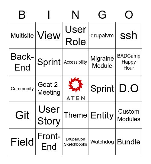 BADCamp 2020 Bingo Card