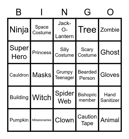 Spooky Bingo? Bingo Card