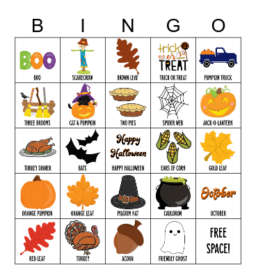 Fall Bingo! Bingo Card