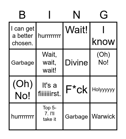 Hiyu's Platinum Speedrun Bingo Card