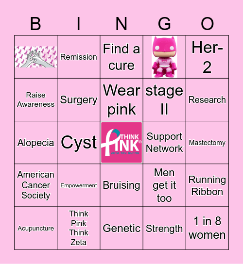 Breast Cancer Bingo Card