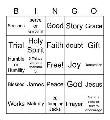Sermon Bingo October 18 Bingo Card