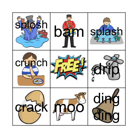 Onomatopoeia  Bingo Card