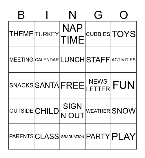 JUBILEE Bingo Card