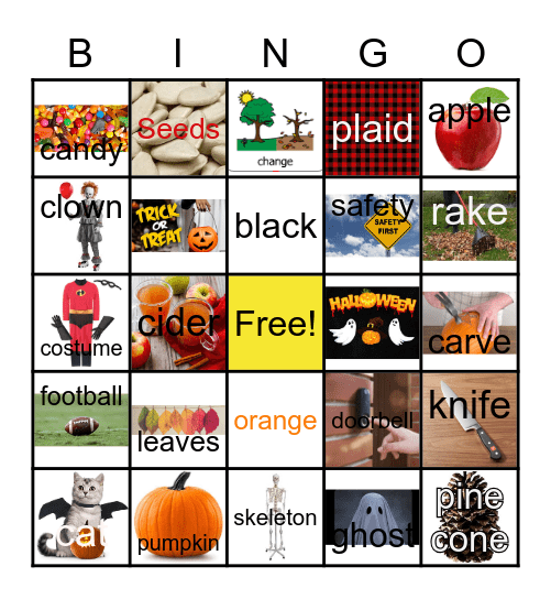 Halloween Bingo Card