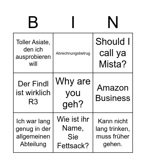 Andreas Tonn Bingo Card