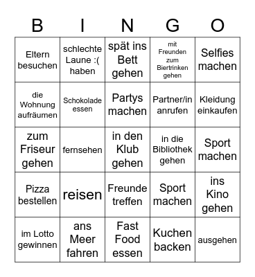 Wie oft...? Bingo Card