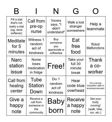 Pharmacy Week Bingo 2020 Bingo Card