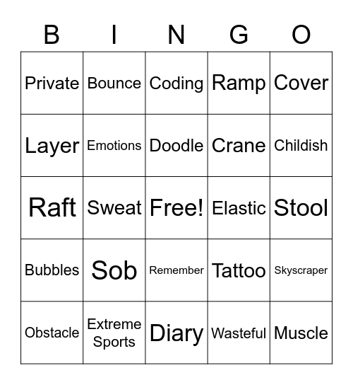 2/13 Final Review BINGO Card