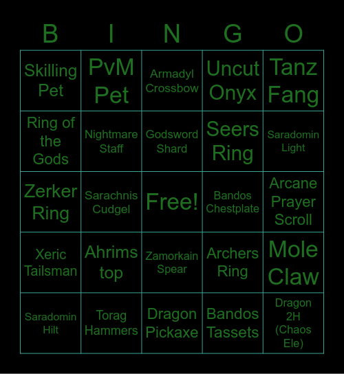 Flax Bingo Card