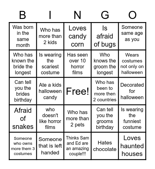 Halloween Lets Get To Know You Bingo Card