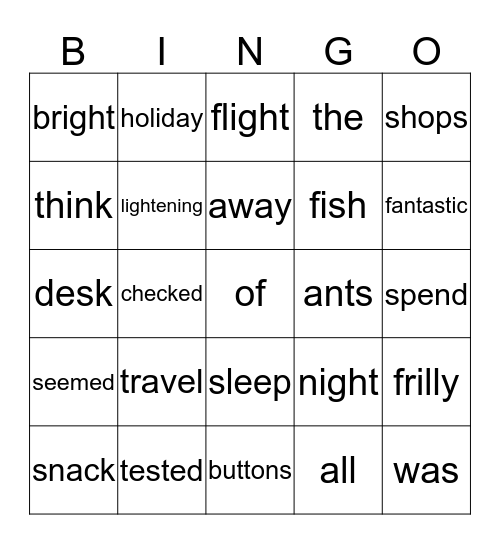 Bill Bright's Fishing Trip Bingo Card