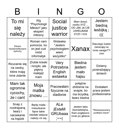 Pierzchała Bingo Card