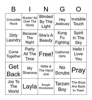 Beefs  Random #1 Bingo Card