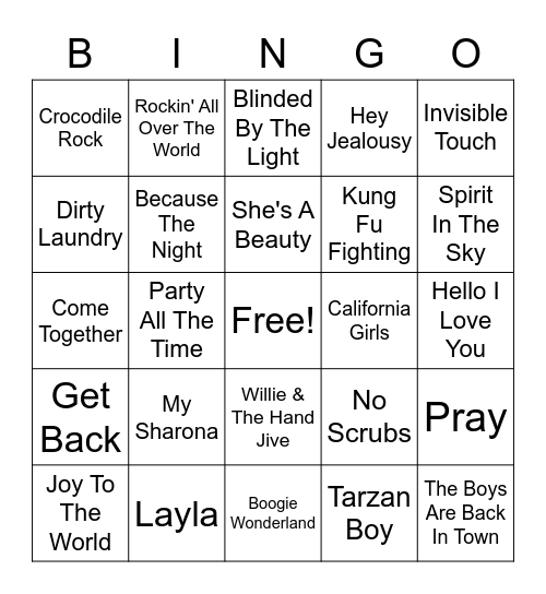 Beefs  Random #1 Bingo Card