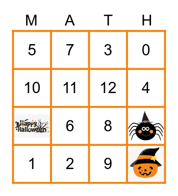 Halloween Bingo Card