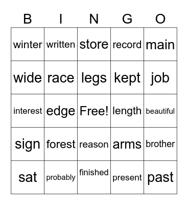 Andrew's 10/19 card Bingo Card