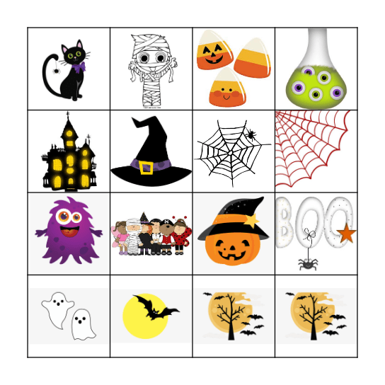 Happy Halloween Bingo Card