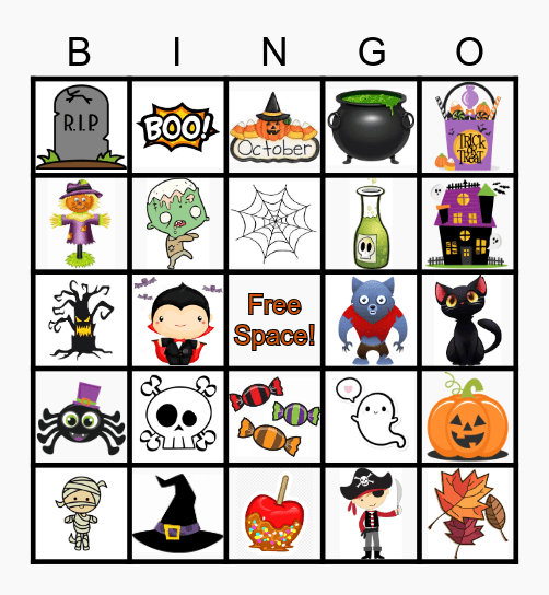 Halloween Bingo Card