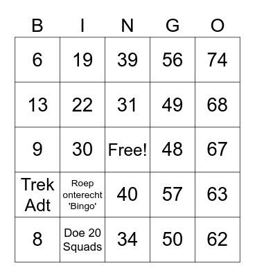 De Tweede Grote Geweldige Yorinf Lustrumbuurtbingo Card