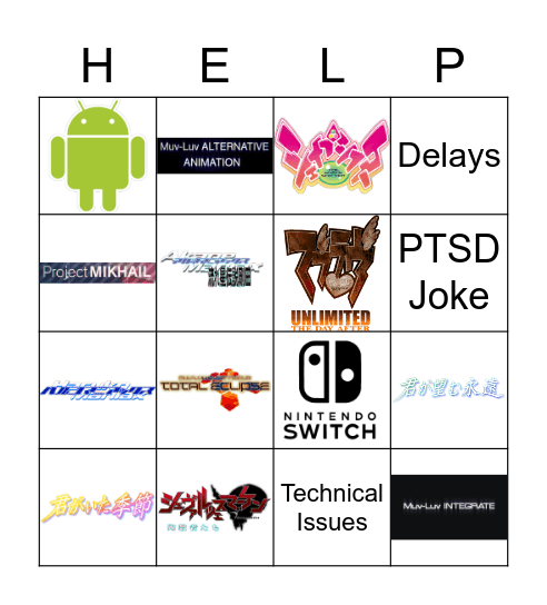 Muv-Luv Bingo Card
