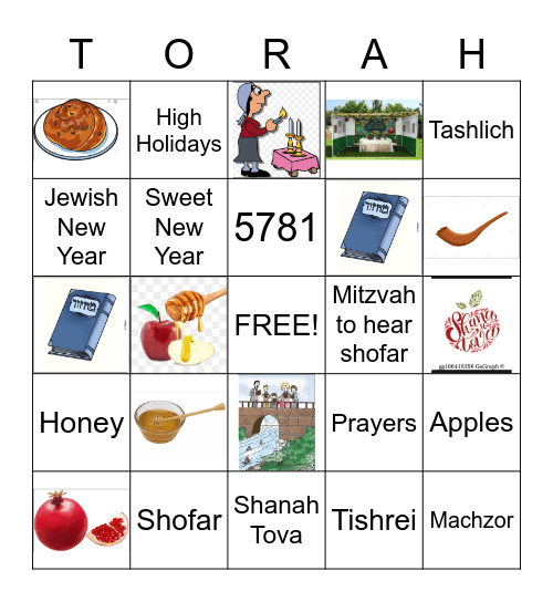 ROSH HASHANAH/YOM KIPPUR Bingo Card