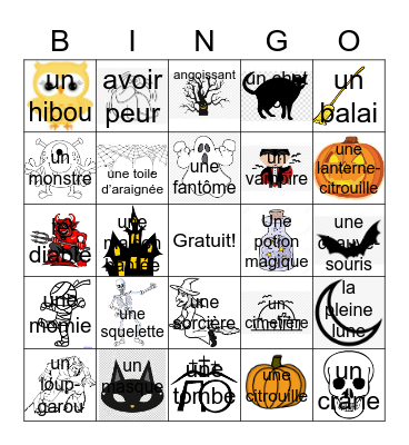Halloween Bingo Card