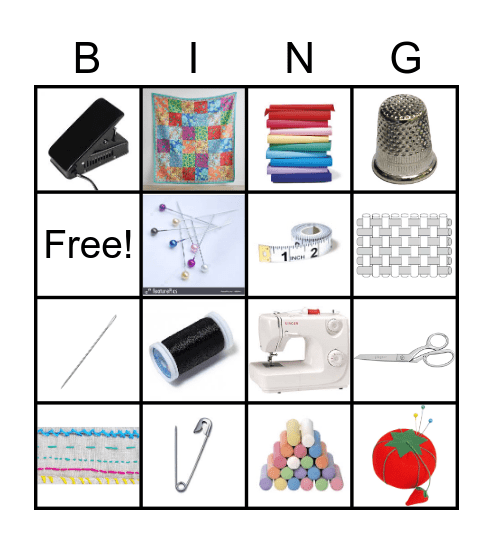 Sewing BINGO! Bingo Card