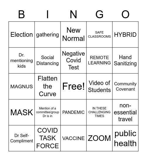 Call BINGO Card