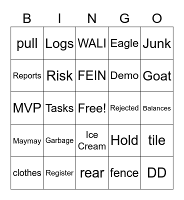 EM Bingo 10.20 Bingo Card